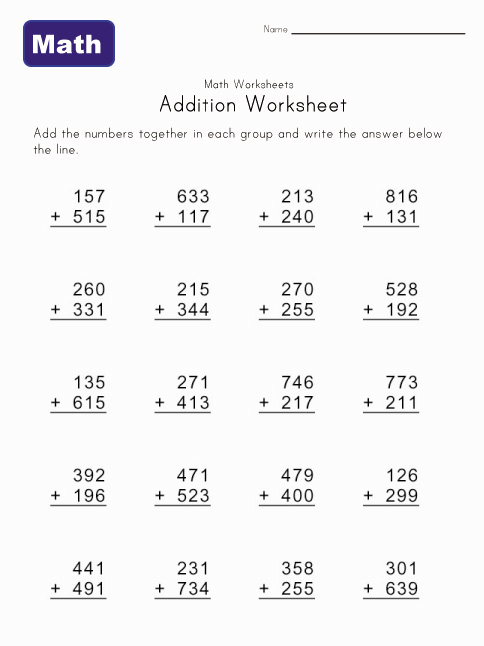 Try these Vertical Addition With Regrouping Worksheets 3 digits + 2 digits.  Practice Online or use our Free. 1st Grade Worksheets: Gd-1 Addition · Gd-1.
